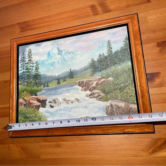 Mountain River Landscape Scene Artwork Framed Artist Signed Wanda Bunch '08 - Picture 16 of 16